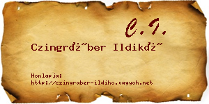 Czingráber Ildikó névjegykártya