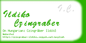 ildiko czingraber business card
